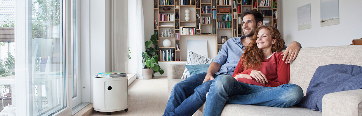 couple on sofa